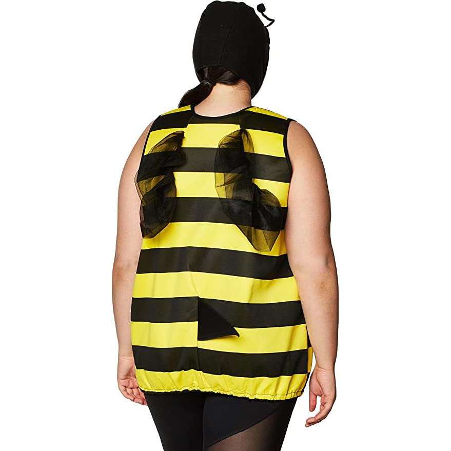 Bumble Bee One Piece Adult Costume w/ Headpiece And Stinger