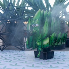 Marijuana Pot Leaf 3D Weed Greeting Card