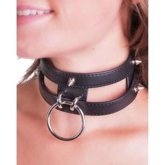 Spiked O-Ring Double Banded Choker