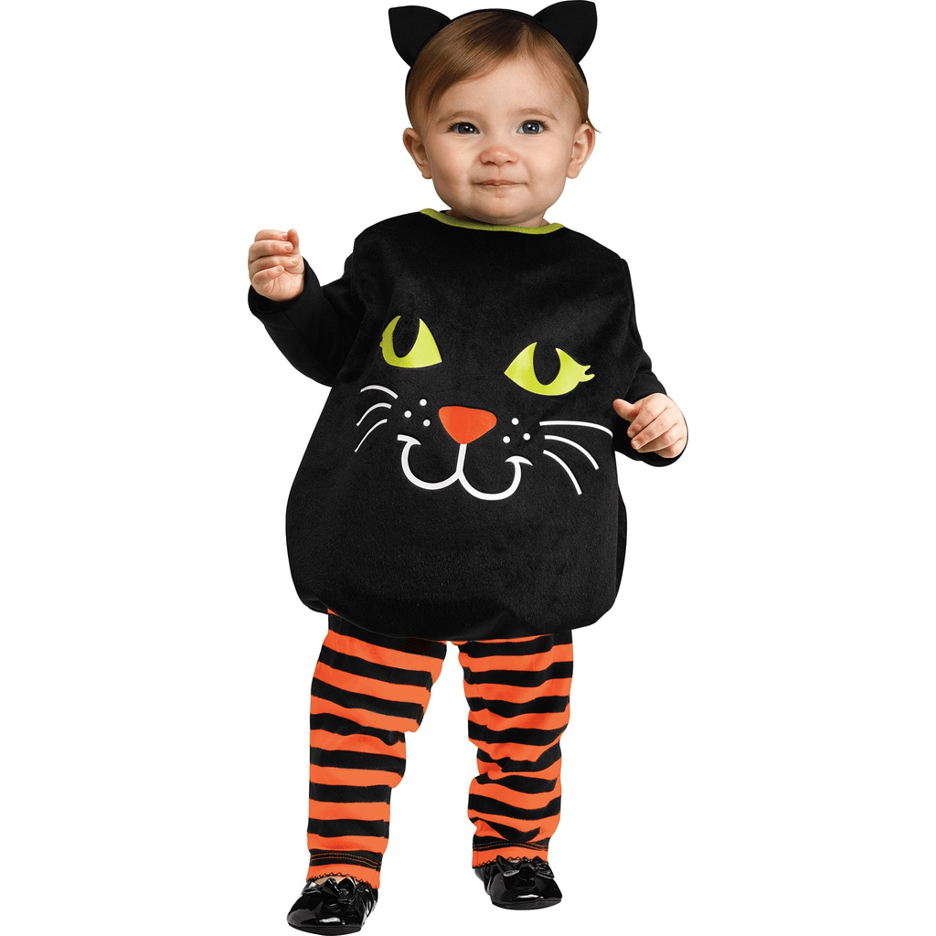Pumpkin & Black Cat Toddler Tunic Costume