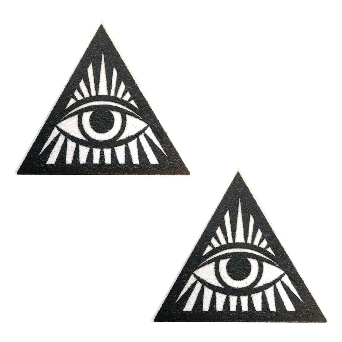 Third Eye Triangle Black & White Glitter Cover Pasties