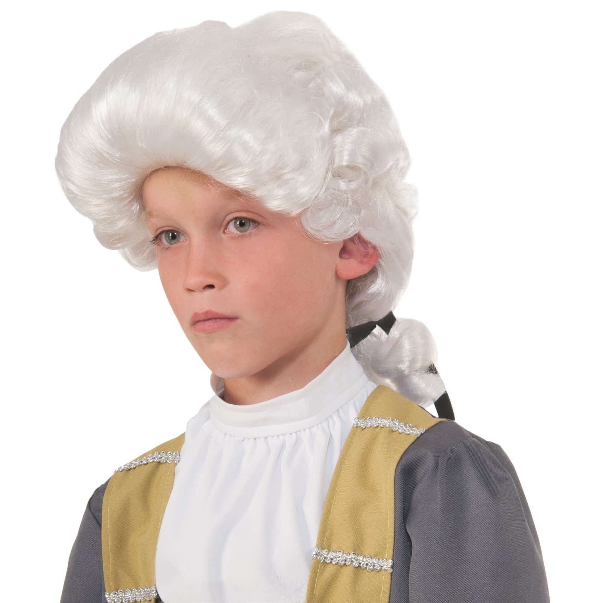 Deluxe White Colonial Wig for Child