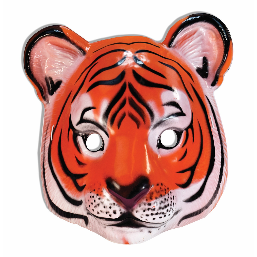Plastic Tiger Mask w/ Elastic Band