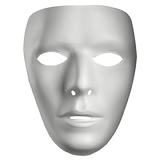 Blank Male White Mask