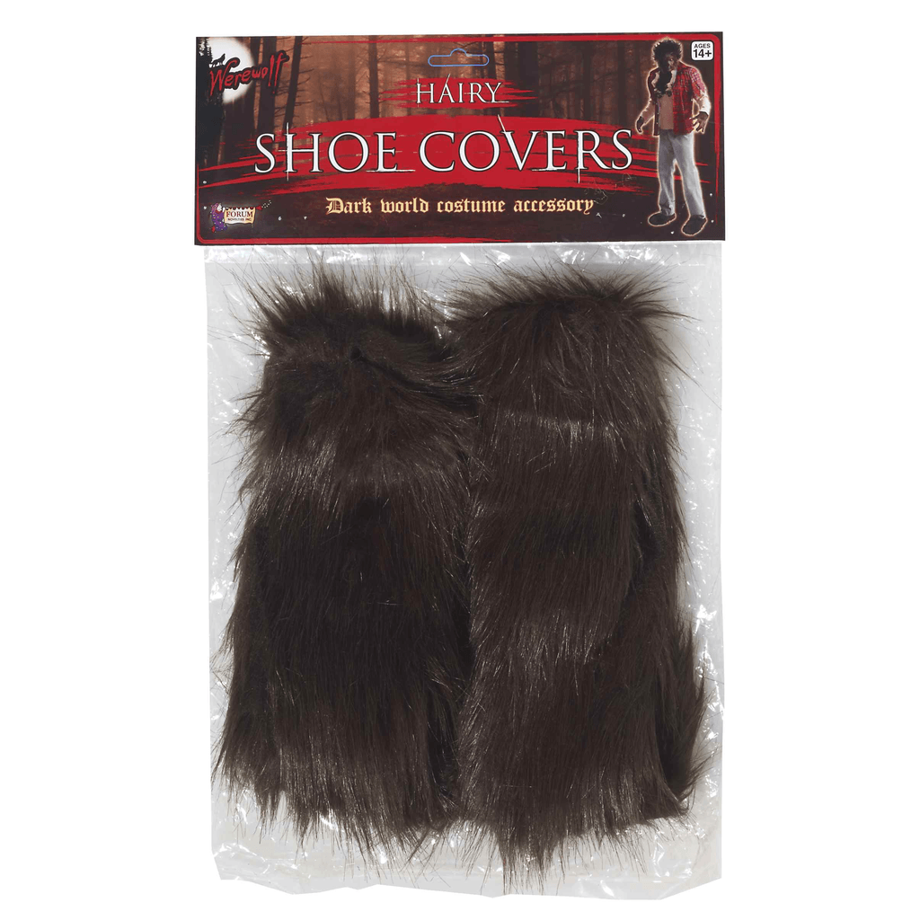 Brown Werewolf Hairy Adult Shoe Covers