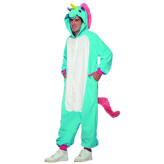 Unicorn Hooded Jumpsuit Adult Costume