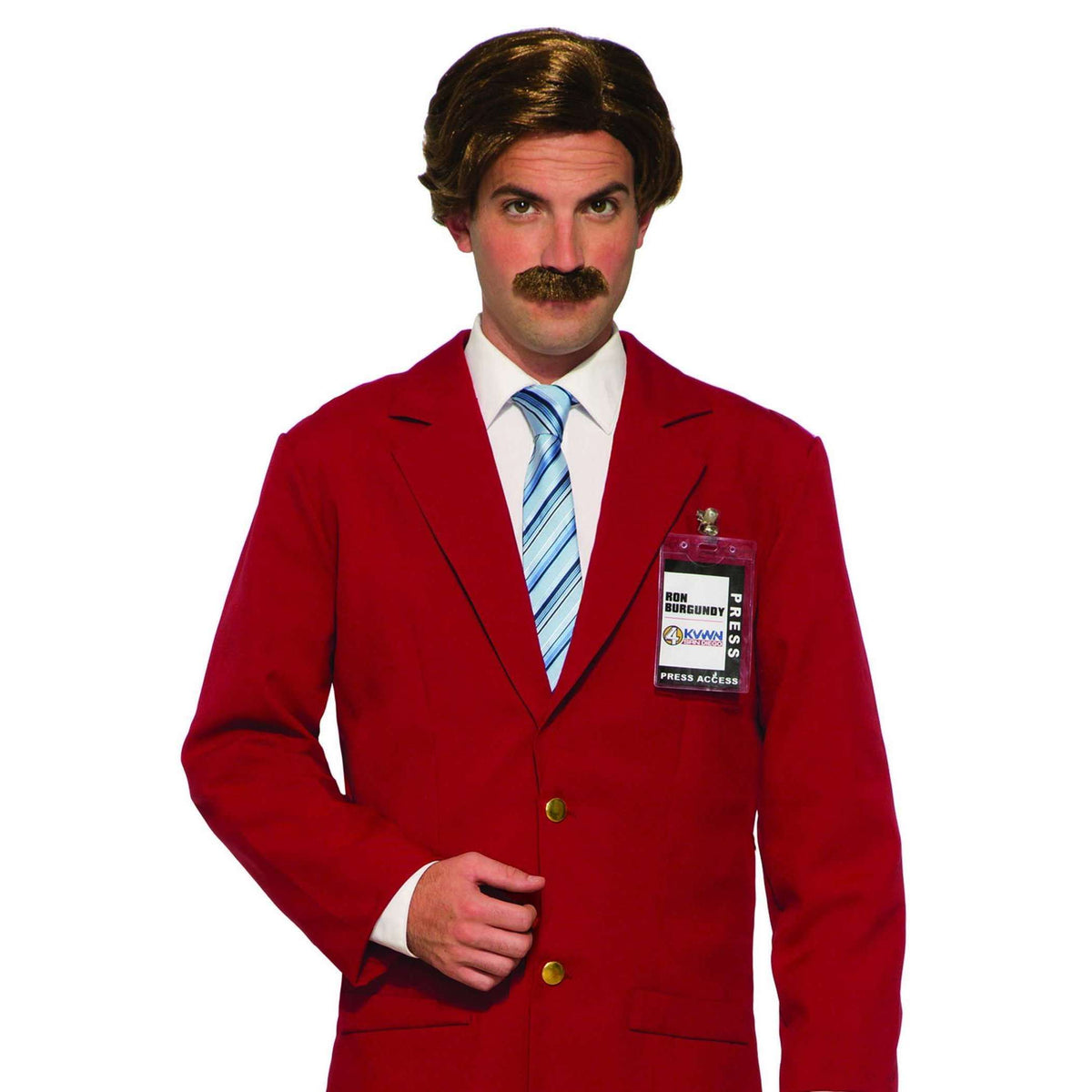 Anchorman Ron Burgundy Adult Wig And Moustache Set