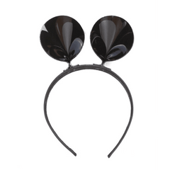 Black Vinyl Mouse Ear Headband