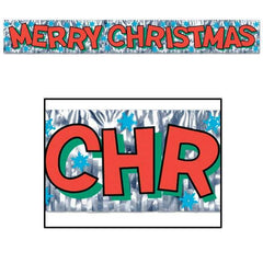 Metallic Merry Christmas Decor Fringe Banner