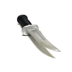 Silver and Black 11 Inch Survival Style Training Knife - Solid Rubber Contact Prop with Safe Blade