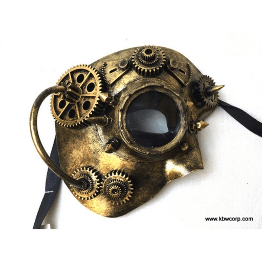 Half Steampunk Mask with Gear Decal