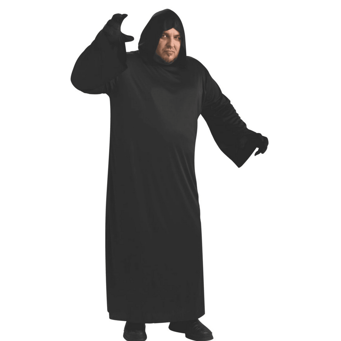 Black Plus Size Hooded Robe