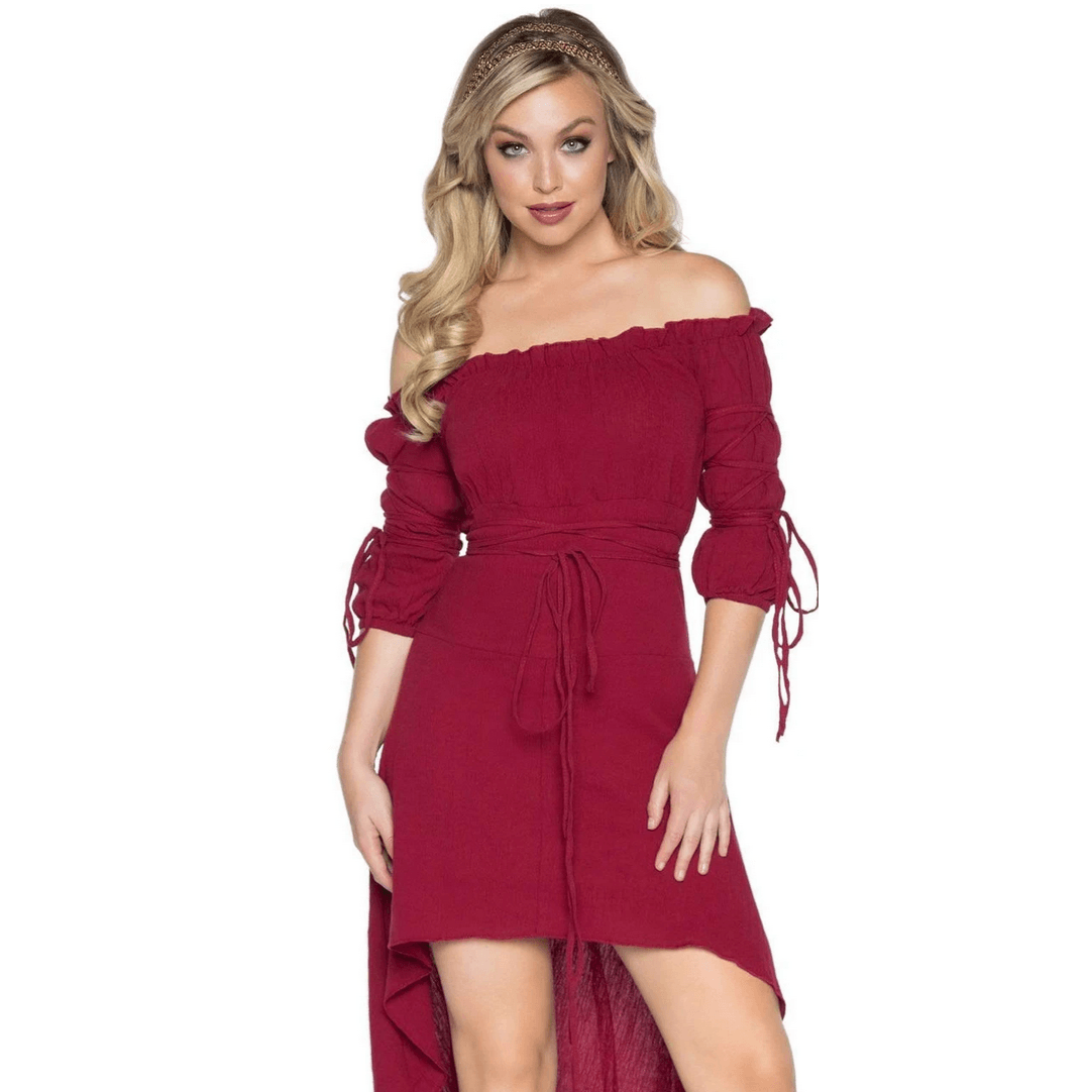 Flirty Off The Shoulder Peasant Dress Adult Costume AbracadabraNYC