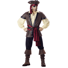 High End Rustic Pirate Men's Costume