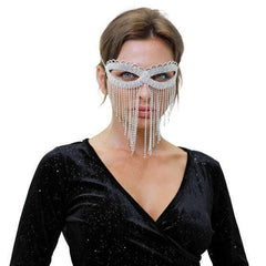 Fringed Rhinestone Mask