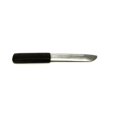Silver and Black 9.5 Inch Training Knife - Solid Rubber Contact Prop with Safe Blade