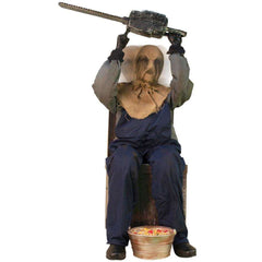 45" Chainsaw Greeter Animated Prop Decoration