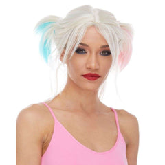 Fowl Play Pink & Blue Pigtail Wig