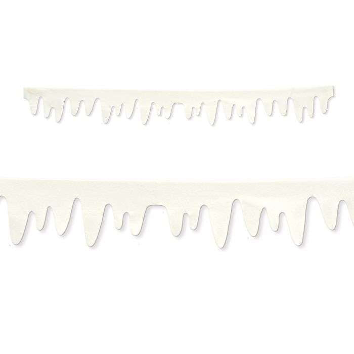 Fabric Icicles Frosted Christmas Decorations