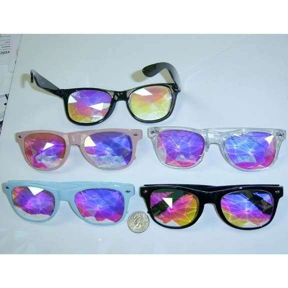 Kaleidoscope Lenses in Blues Brothers Frames Sunglasses