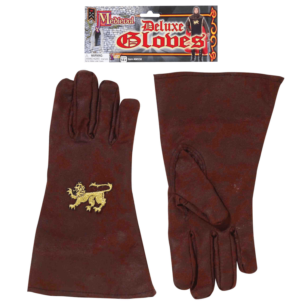 Brown Medieval Adult Gloves