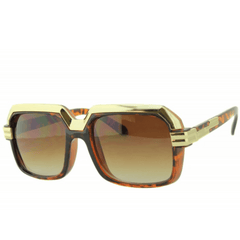 Cazal Style Run DMC Rapper Sunglasses Gold Trim Top & Sides