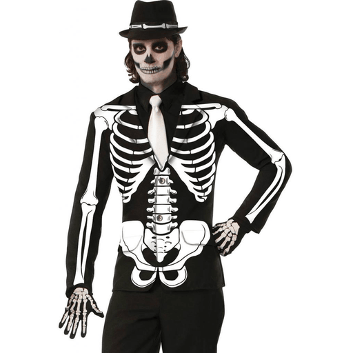 Black Skeletal Bones Adult Jacket
