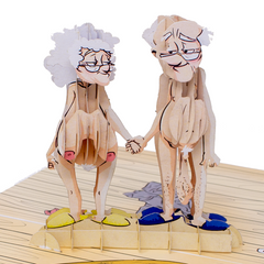 Grow Old Inappropriate 3D Greeting Card