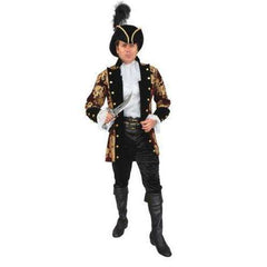 Black And Gold Adult French Pirate Jacket