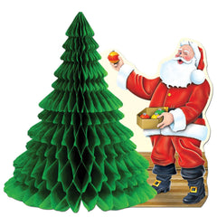 Santa & Tree Christmas Holiday 3-D Centerpiece