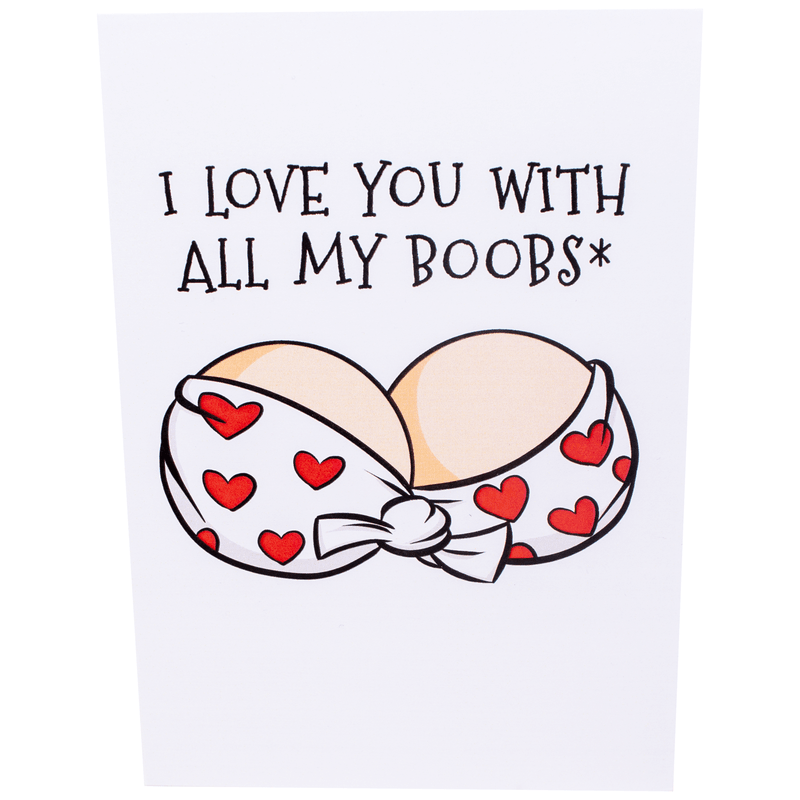All My Boobs Inappropriate 3D Boobs Card
