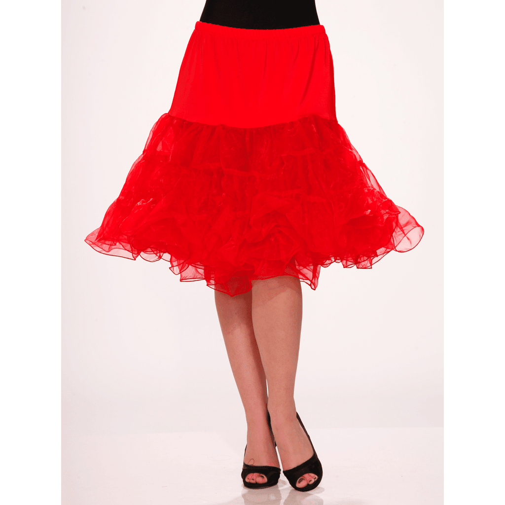 Red Tea Length Petticoat