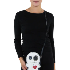 Stitched Voodoo Doll Adjustable Crossbody Bag