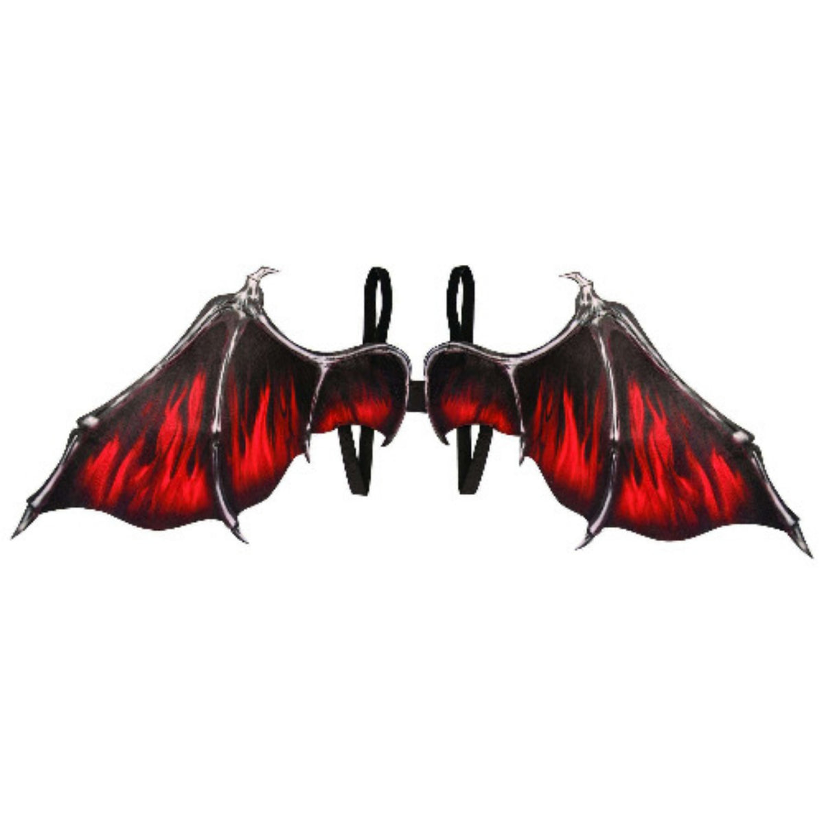 Giant Red & Black Vampire Wings