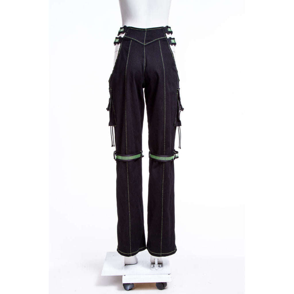 Punk Straight Leg Cargo Pants with Buckle Pockets