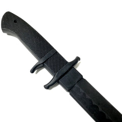 Black 11.9 Inch Training Knife - Solid Rubber Contact Prop with Safe Blade