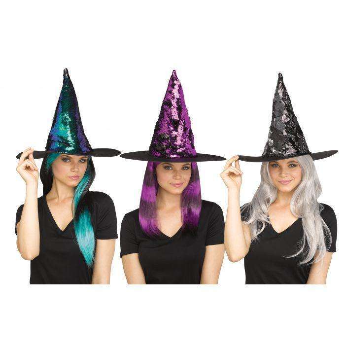 Flip Two-Colored Sequin Witch Hat