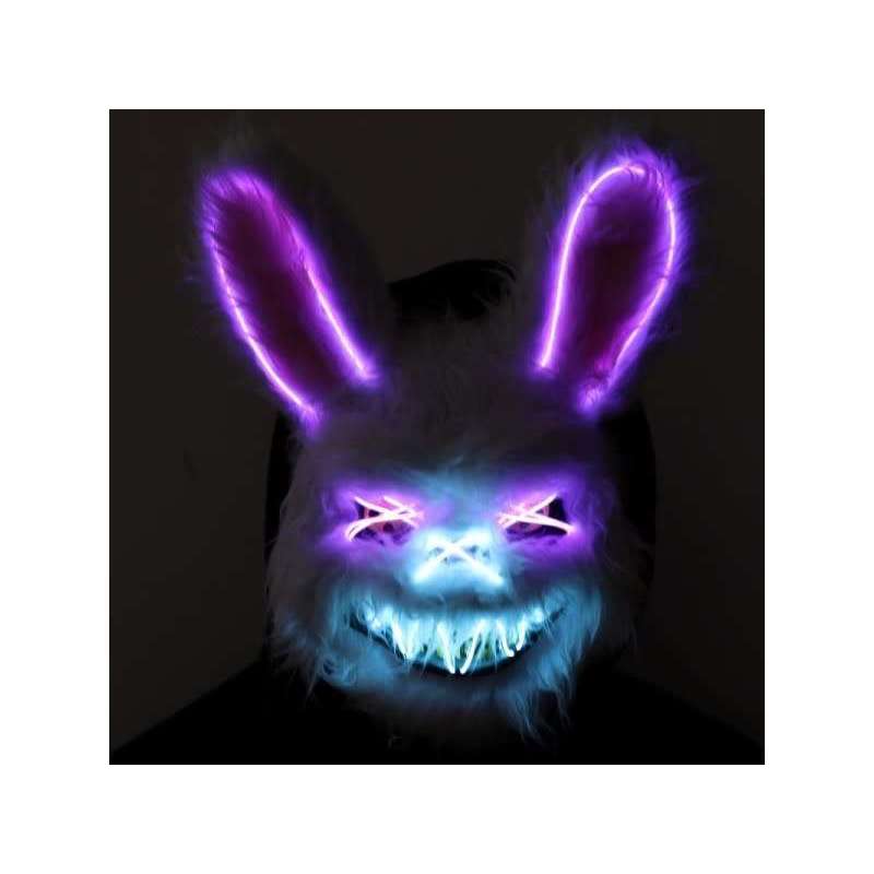 Neon Light Up LED Bunny Mask – AbracadabraNYC