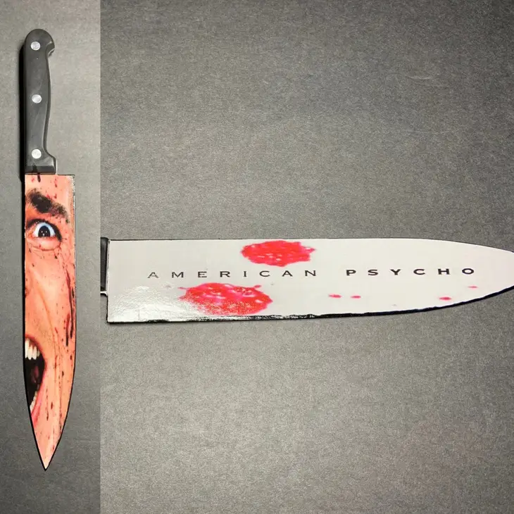 American Psycho Kitchen Knife with Stand