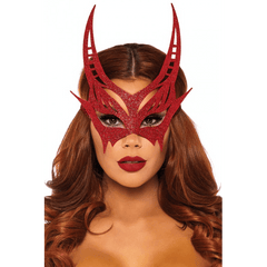 Sexy Red Glitter Devil Mask