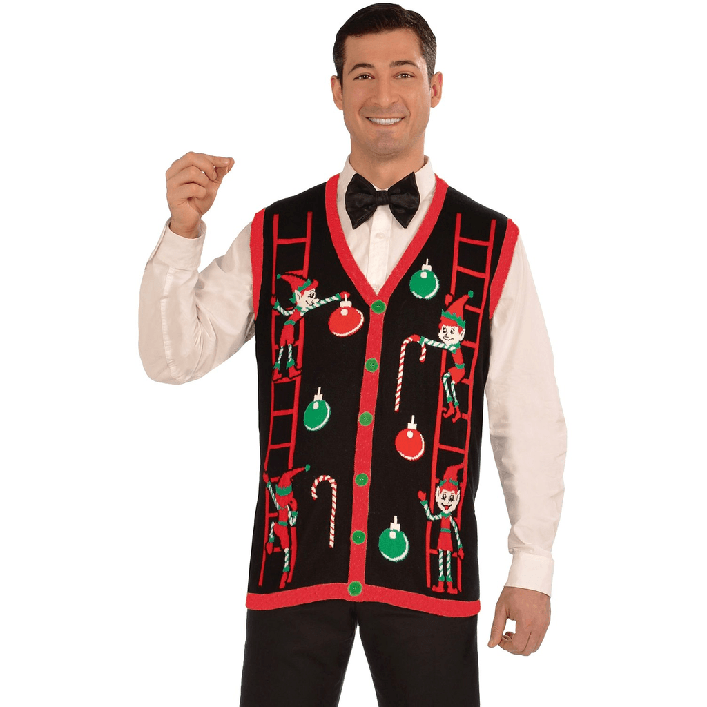 Decorating Elves Large Adult Christmas Vest