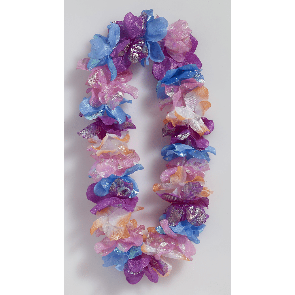 Multicolored Pearlized Flower Leis