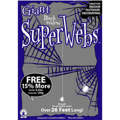 Giant Spooky Artifical Spiderwebs /w Fake Spiders Included