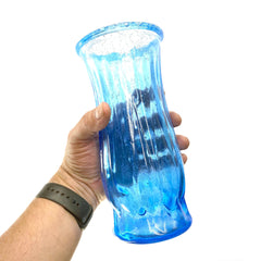 SMASHProps Breakaway Round Tall Vase 8.5 Inch- LIGHT BLUE translucent - Light Blue Translucent