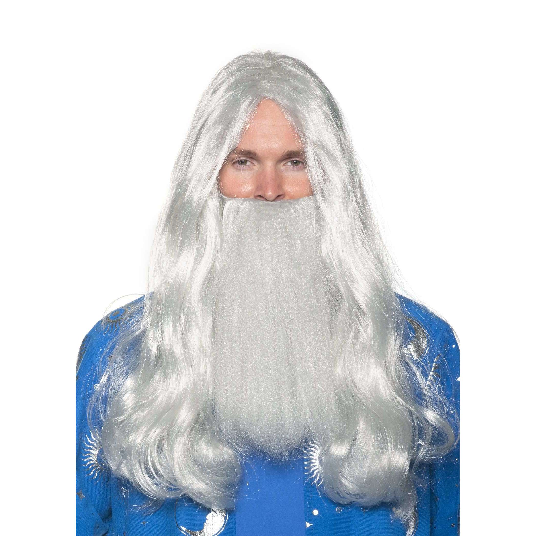 Grey Wizard Set w/ Beard & Wig
