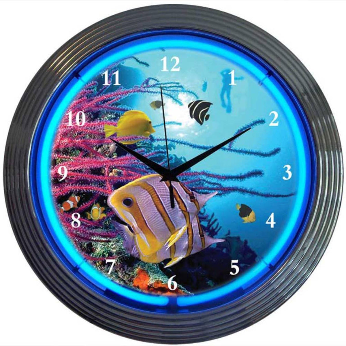 Aquarium Neon Clock