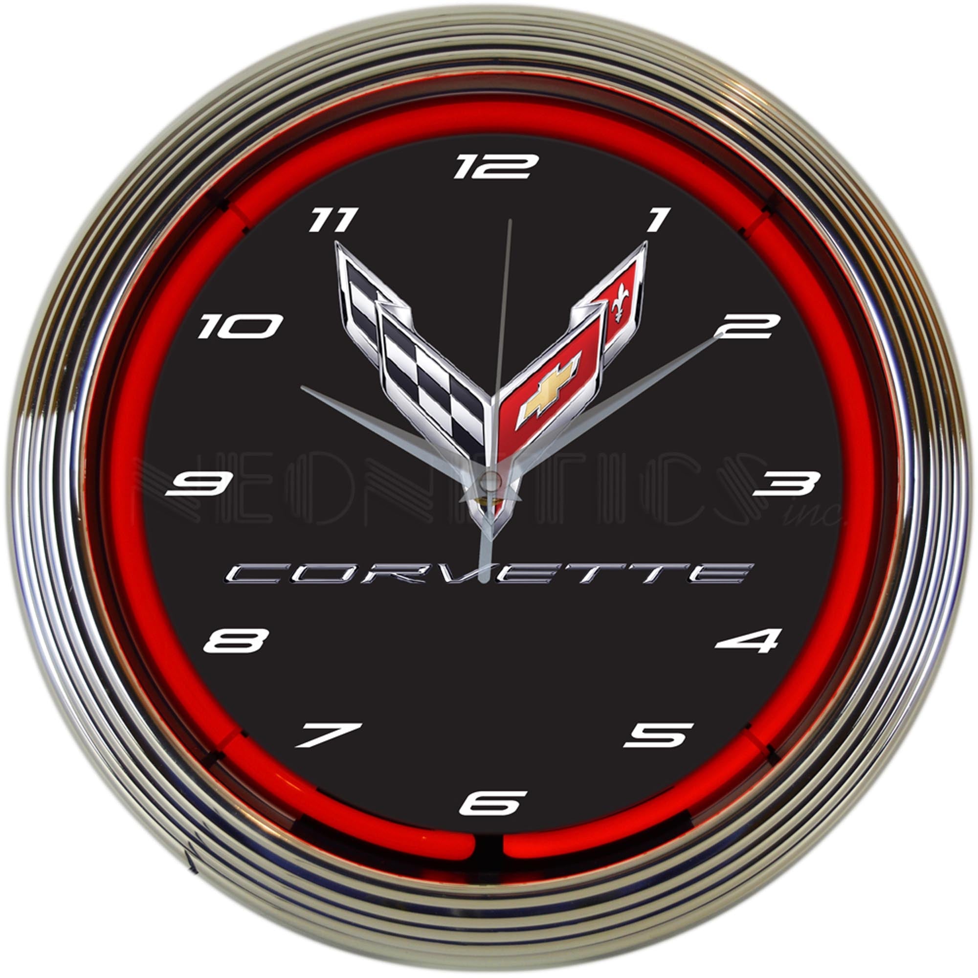 Corvette C8 Next Generation Neon Clock