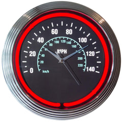 Speedometer Neon Clock