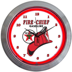 Texaco Fire Chief Neon Clock