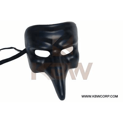 Black Venetian Short Nose Mask